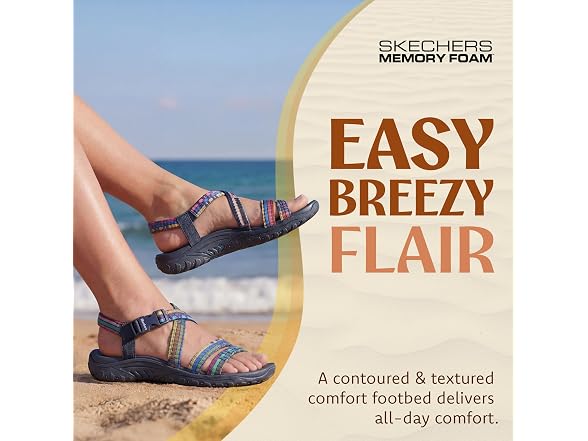 Skechers Women Reggae-Sew Me-Boho Woven Sandal