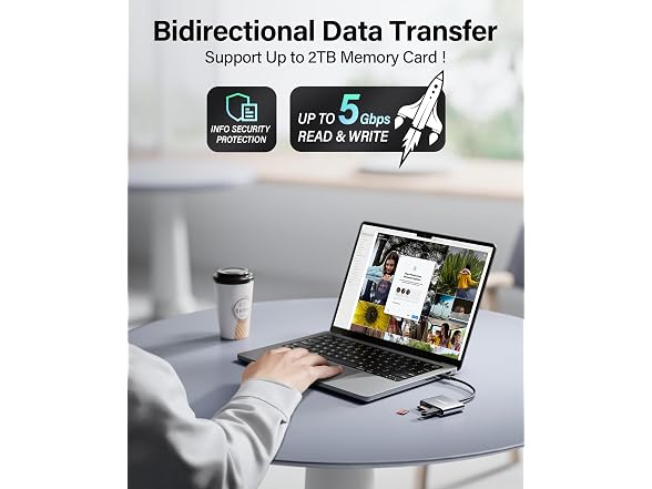 3-in-1 USB-C SD Card Reader