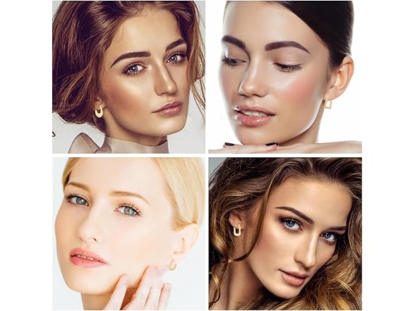 Gold Plated Chunky Hoop Earrings