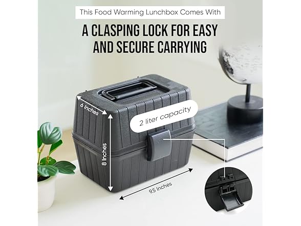 Zone Tech CT0001 Zone Tech Heating Lunch Box 12V Black