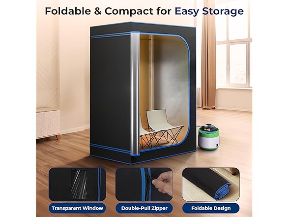 SereneLife Portable Sauna for Home, 2 Person Steam Tent