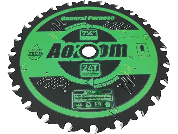 7-1/4" 24T Circular Saw Blade Teflon