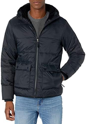 Amazon Essentials Mens Long Sleeve Water Resistant Sherpa Lined Puffer Jacket