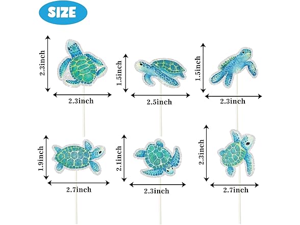 PHOHUI HAVE A NICE TIME Turtles Cupcake Toppers Baby 