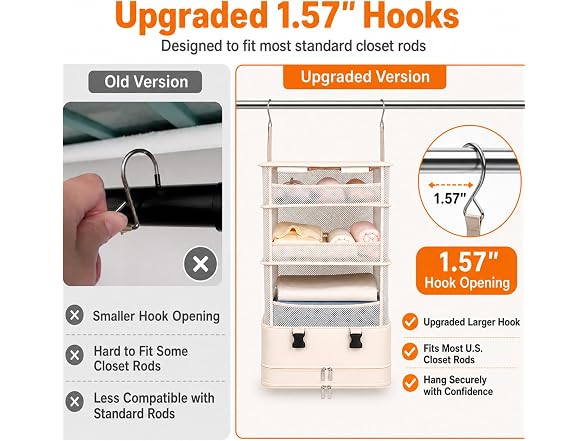 NOBLIGOAL Hanging Closet Organizer