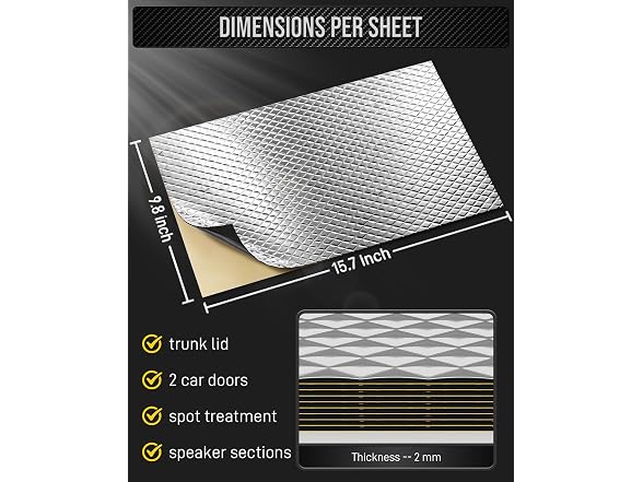 GOSCHE Car Sound Deadening Mat 10sqft