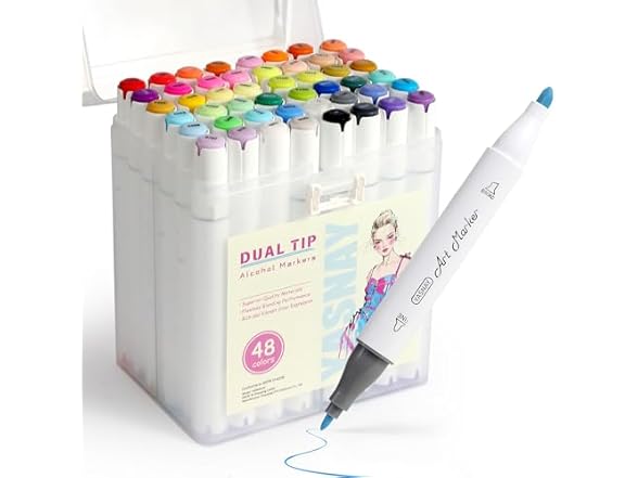 YASNAY Alcohol Markers, 48 Colors