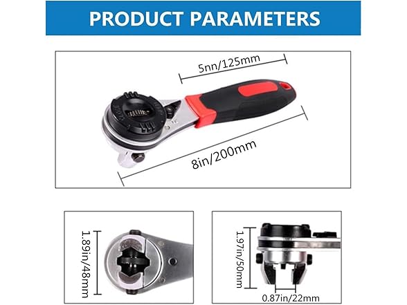 HADVCYUE AAP-Auto-065 Ratcheting Wrench 6–22mm - Gallery 3