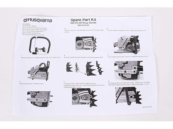 Husqvarna 588846302 Full Wrap Handle Kit Spikes