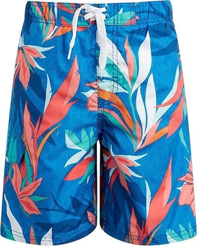 Kanu Surf Boys' YOLO Quick Dry UPF 50+ Beach Swim Trunk, Seaweeds Royal, 10/12