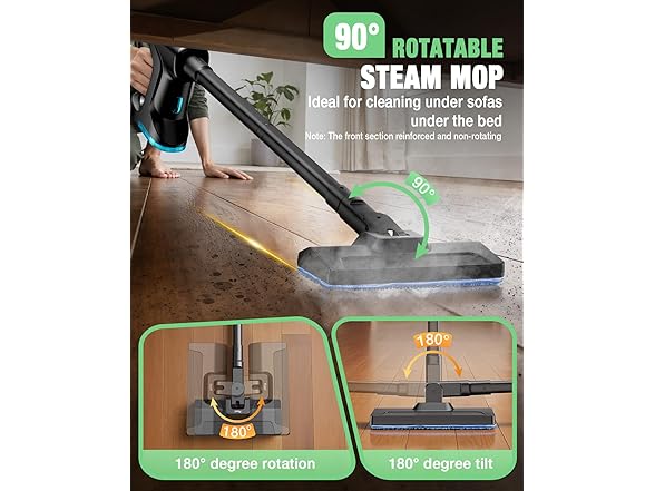 Heavy Duty Steam Mop 14-in-1 Black