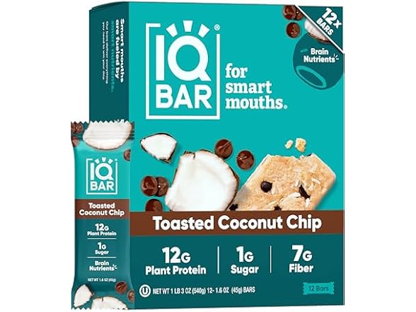24CT IQBAR Clean Plant Protein Bars- Your Choice