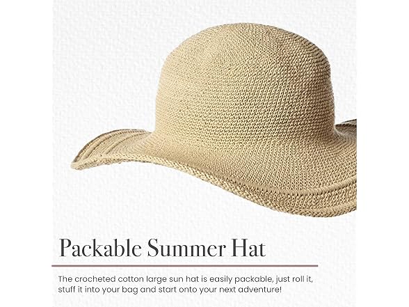 San Diego Hat Co. Women Cotton Crochet Floppy Hat