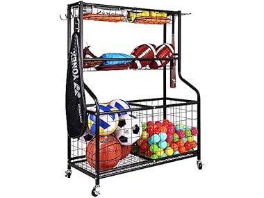 $29.99, Was $59.99, 50% Off! Fitvids Garage Sports Equipment Organizer dealfomo