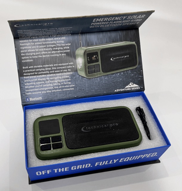 Solar Emergency Radio with Speaker (Bluetooth) - Gallery 13