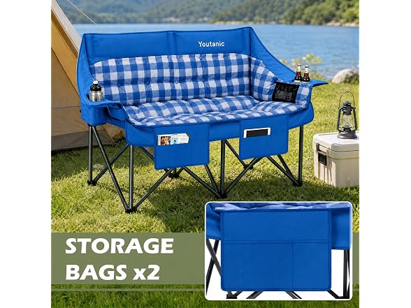 Youtanic Double Camping Chair 650lbs