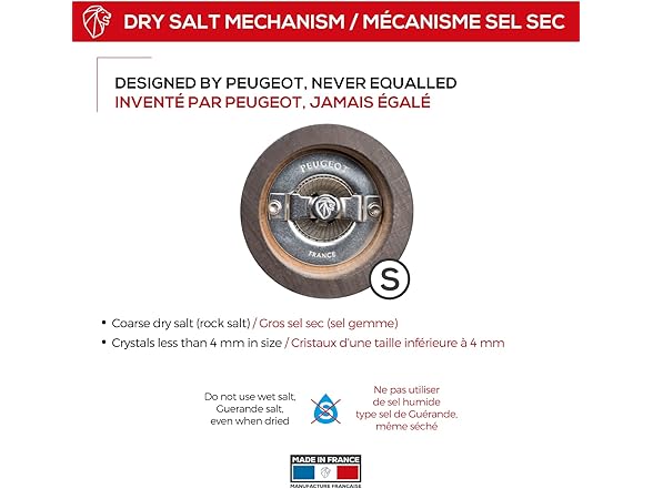 Peugeot Paris Classic 9 Inch Salt Mill, Chocolate