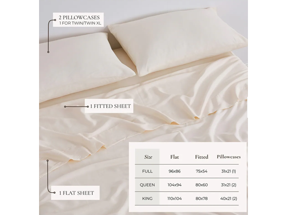 Hotel Style 20193 Lyocell & Linen Blend Sheet Set