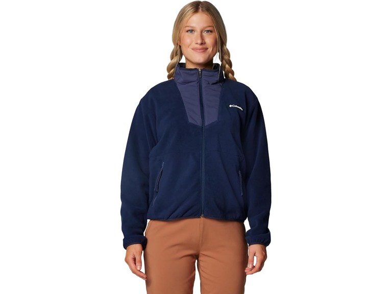 Columbia Women's Sequoia Grove Full Zip Fleece, Collegiate Navy/Nocturnal, Large