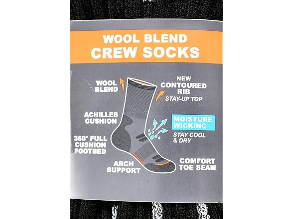 Weatherproof Vintage Men (6-12) Outdoor Wool Socks
