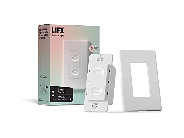 LIFX Smart Switch, 2 Button in-Wall Wi-Fi (White)
