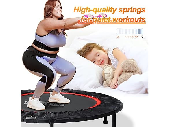 48" Foldable Mini Trampoline for Adults 600 LB