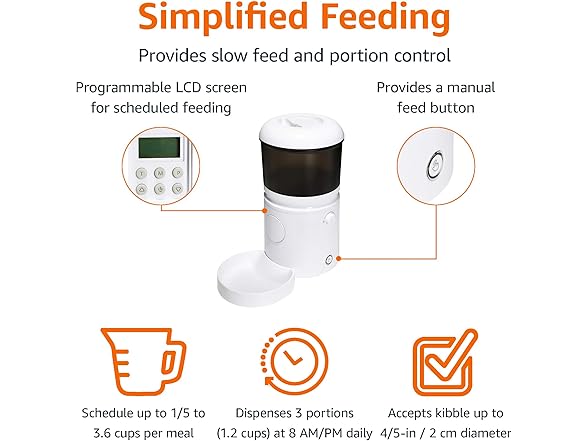 Amazon Basics Automatic Pet Feeder, 4L