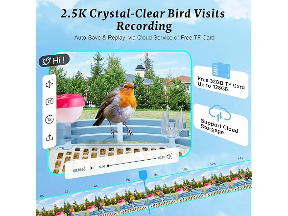 MAXDONE Smart Bird Feeder with Camera