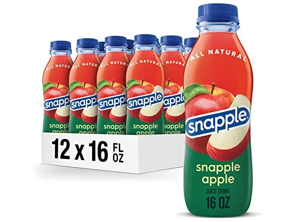12Pk Snapple Apple Juice Drink, 16 Fl Oz