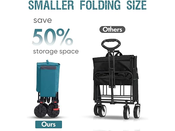 Portal Black 300L Foldable Wagon Cart