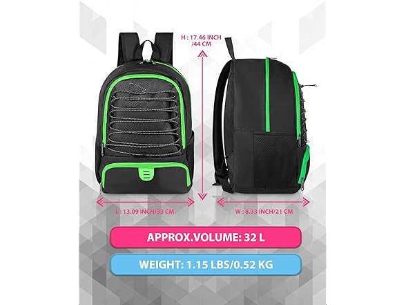 Backpack Unisex Ball & Shoes Compartment