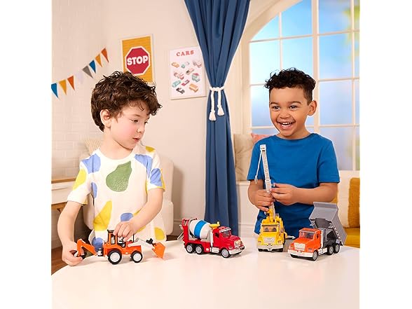 Driven by Battat – 4-Pack of 7 Toy Trucks