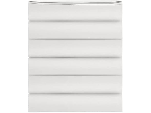 Elegant Comfort 6Pk King Flat Sheet, White