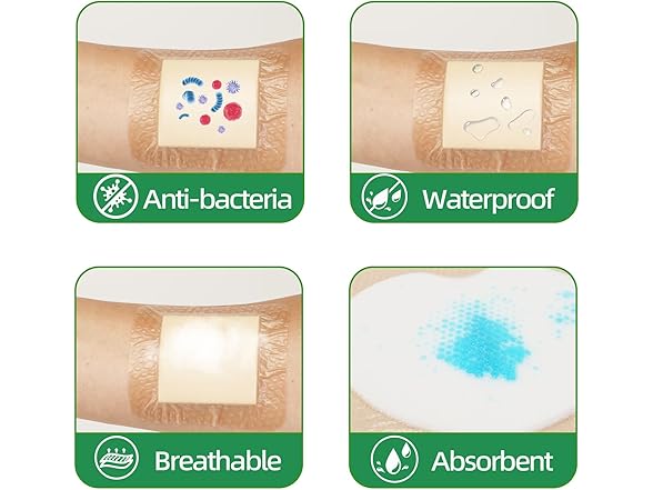 Jointown Foam Wound Care Dressing, Adhesive Silicone