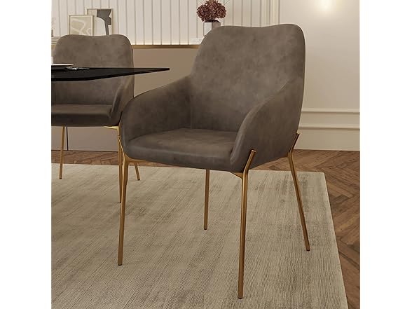 LeisureMod Zaire Charcoal Chair 2Pk