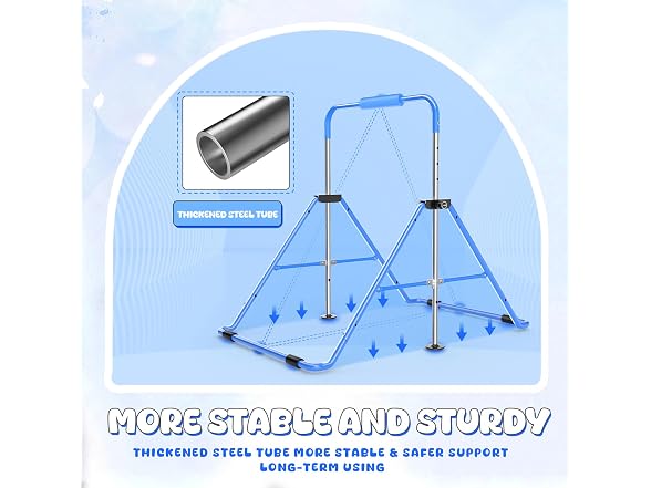 Safly Fun Gymnastics Bar for Kids 3-9,