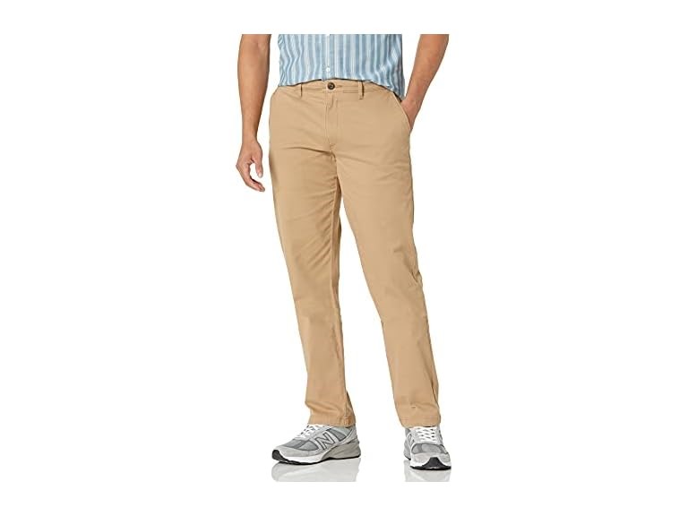 Amazon Essentials Mens Straight-Fit Casual Stretch Chino Pants, Mushroom Brown, 36W x 30L