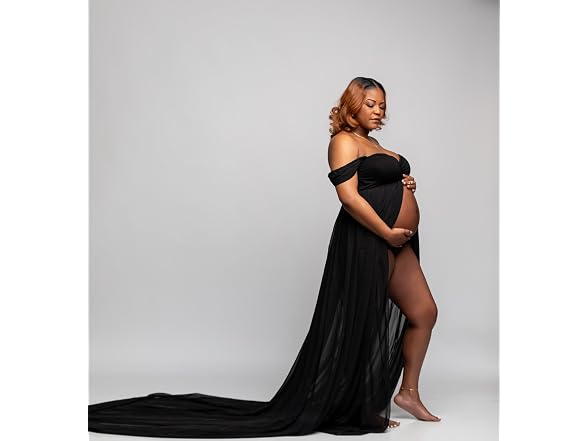 ZIUMUDY Women (L) ZIUMUDY Gown Black Large