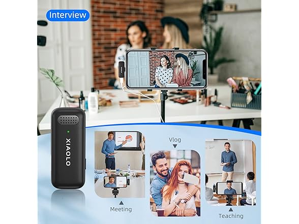 XIAOLO Wireless Lavalier Microphone- Android or IOS