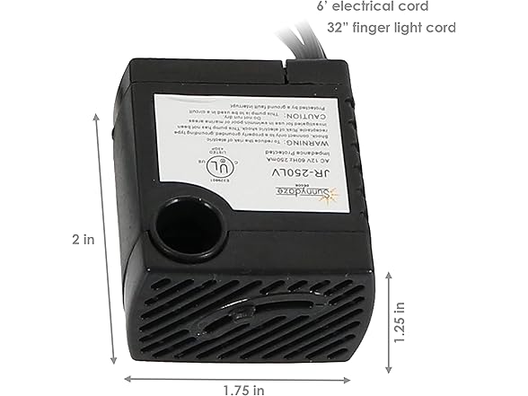 Sunnydaze 70 GPH Submersible Water Pump