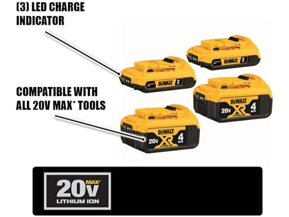 Dewalt DCB3244 DEWALT 20V MAX 4 Battery Kit