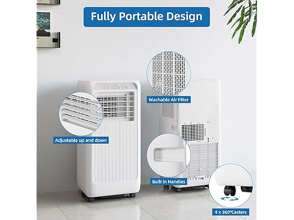 DrawVibe 8,000 BTU Portable Air Conditioner