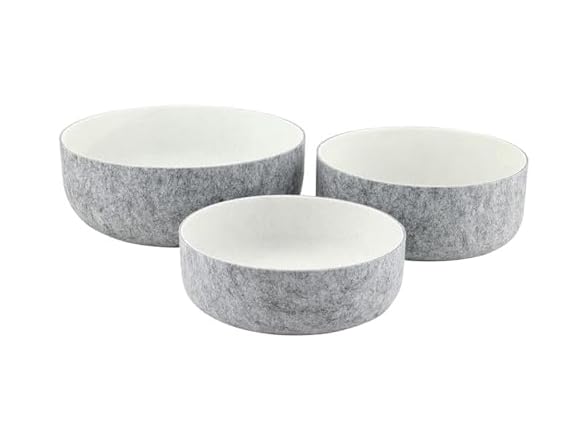 47th & Main Set of 3 Decorative Felt Bowls