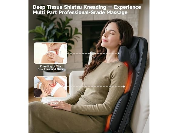 Flekzo Shiatsu Back Massager Chair Pa 2