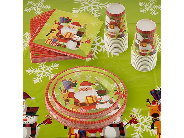 Christmas Party Supplies Set 176-Piece