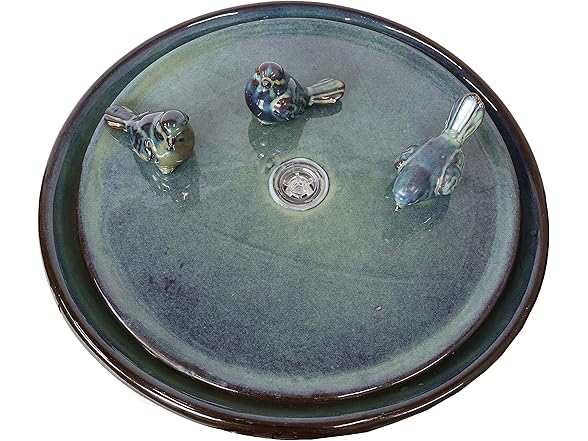 Sunnydaze Gathering Birds 28" Ceramic Fountain