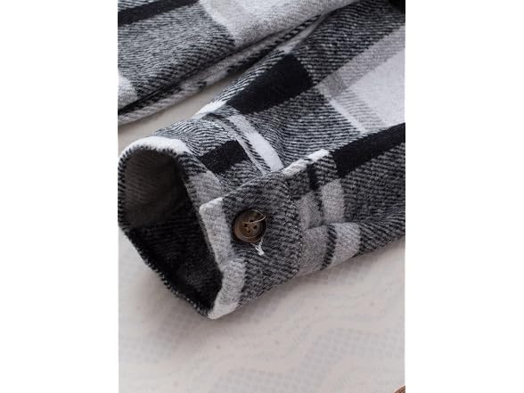 Shewin Women (L) Button Shirt Flannel Jacket