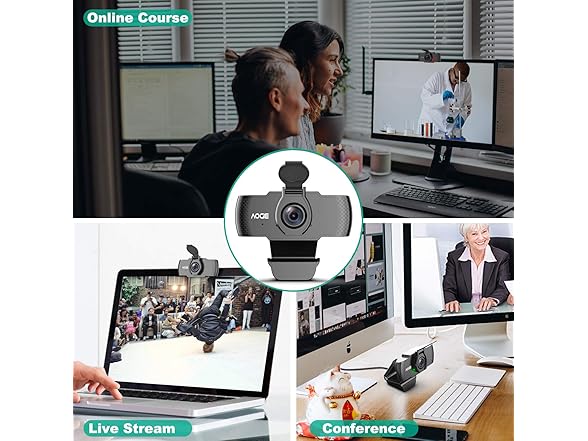 AOGE Webcam with Microphone,1080P Computer