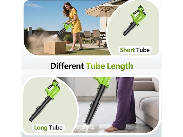 Electric Leaf Blower Cordless with 2 3.0Ah Battery and Charger