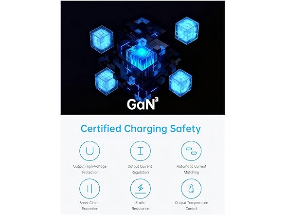 Hinkicher 7-1 USB C Charging Block | 140W GaN3